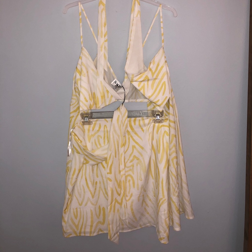 Sabo Skirt Set- Yellow & White Watercolor
